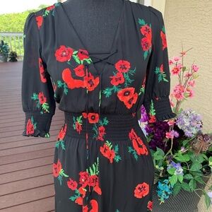Express Black Floral‎ Maxi Dress